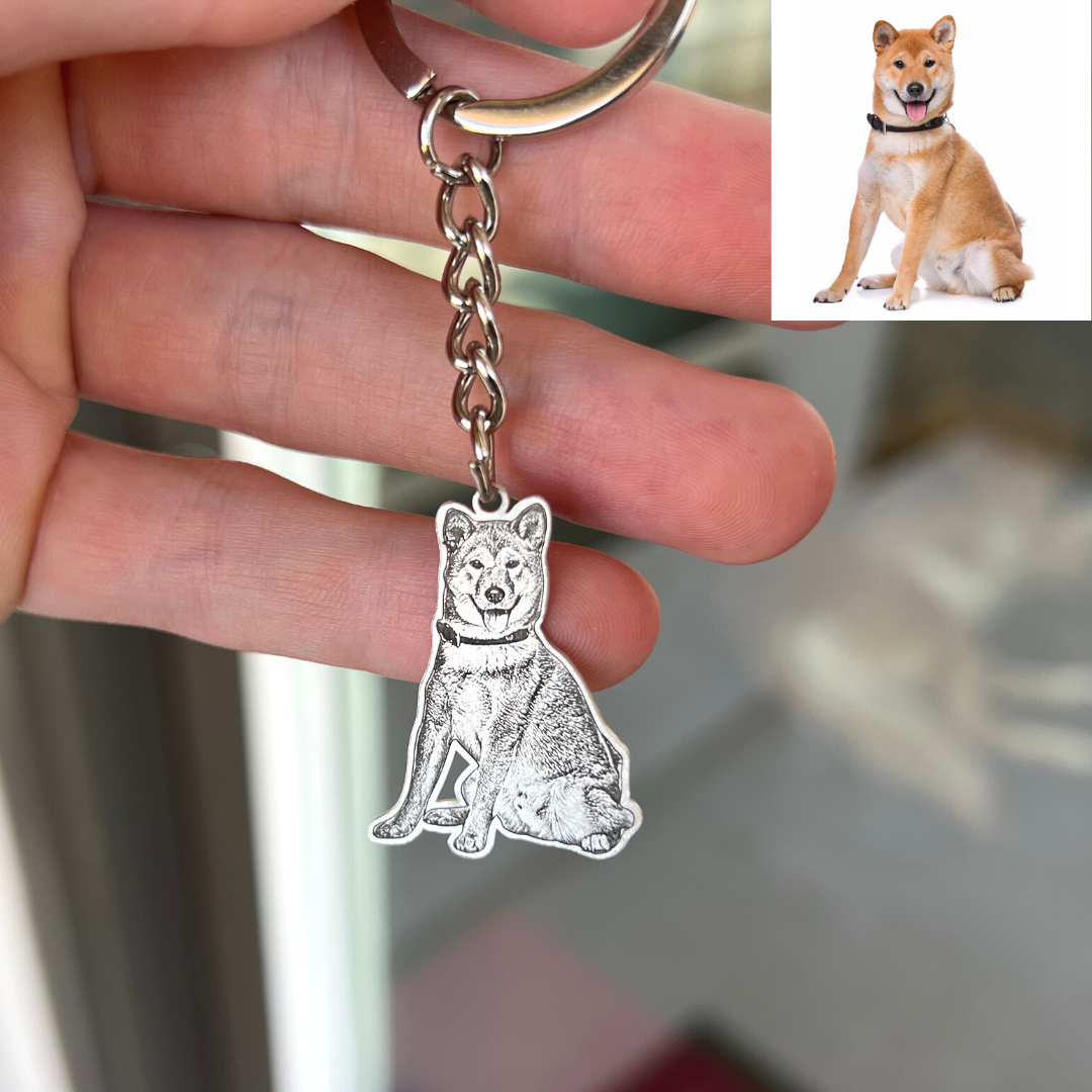 Personalized Photo Engraved Keychain